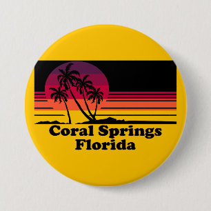 Coral Springs Florida Ronde Button 7,6 Cm