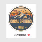 Coral Springs, Florida Sticker (Vel)