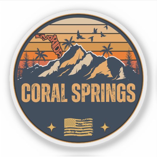 Coral Springs, Florida Sticker (Voorkant)