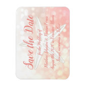 Coral Starfish Beachy Save the Date Wedding Magnet Magneet (Verticaal)