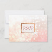 Coral Starfish Oceanic Wedding RSVP-kaart RSVP Kaartje (Achterkant)