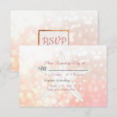 Coral Starfish Oceanic Wedding RSVP-kaart RSVP Kaartje (Voorkant / Achterkant)