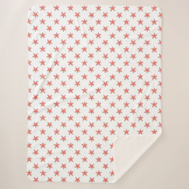 Coral Starfish Patroon Sherpa Deken