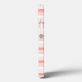 Coral Stripe oval ster 'Name' iPad case (Achterkant / Links)