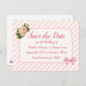 Coral Striped Specialized sparen het Briefkaart va (Voorkant / Achterkant)