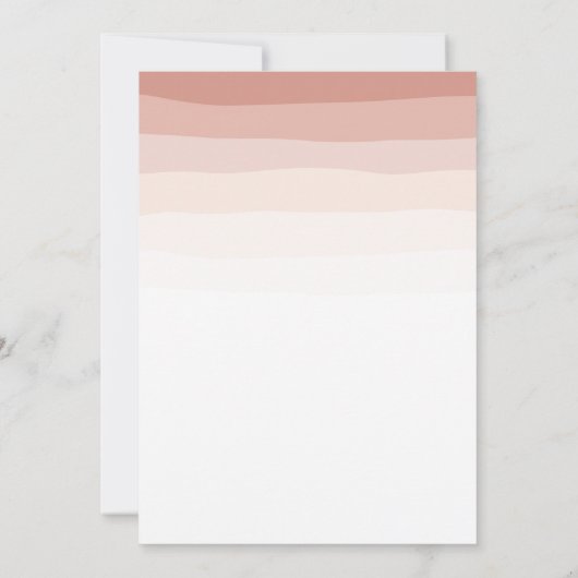 Coral Stripes Heart & Arrow Rehearsal Dinner Kaart (Achterkant)