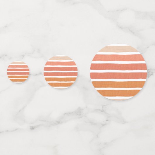 Coral Stripes Sinaasappel Stripes Confetti (Achterkanten)