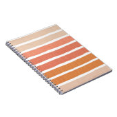 Coral Stripes Sinaasappel Stripes Notitieboek (Rechterzijde)