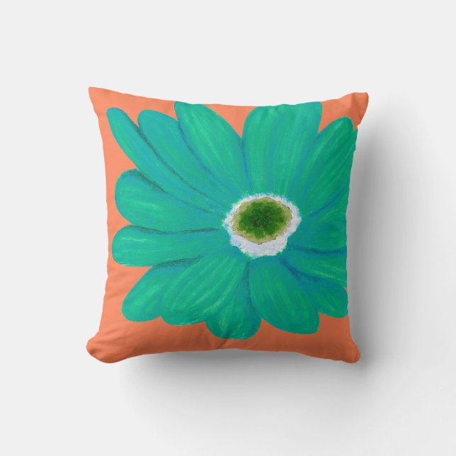 Coral Summer Flower Sierkussen (Voorkant)