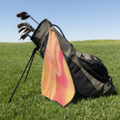 Coral Sunset Marmer Golfhanddoek (Groen)