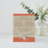 Coral Sunshine Beach Wedding Routebeschrijving Inv Informatiekaartje (Staand voorkant)