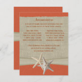 Coral Sunshine Beach Wedding Routebeschrijving Inv Informatiekaartje (Voorkant / Achterkant)