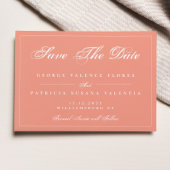 Coral Terracotta Boho Modern Elegant Foto Save The Date