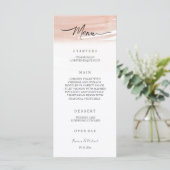 Coral Terracotta Elegant Menu (Staand voorkant)