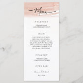 Coral Terracotta Elegant Menu (Voorkant)