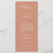 Coral Terracotta Elegant Menu (Voorkant)