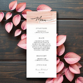 Coral Terracotta Elegant Menu