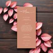 Coral Terracotta Elegant Menu