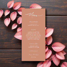 Coral Terracotta Elegant Menu