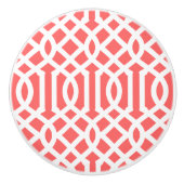 Coral Trellis Keramische Knop (Voorkant)