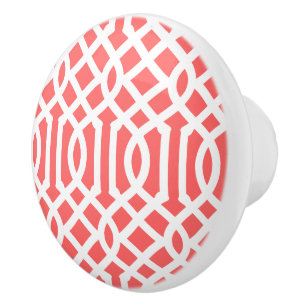 Coral Trellis Keramische Knop