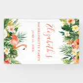 Coral Tropical Floral Bachelorette Spandoek (Horizontaal)