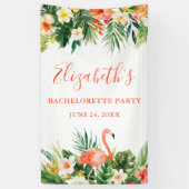 Coral Tropical Floral Bachelorette Spandoek (Verticaal)