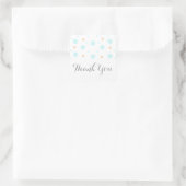 Coral Turquoise Confetti Dank u Stickers (Tas)