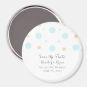 Coral Turquoise Confetti Save the Date Magnet (Voorkant / Achterkant)