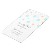 Coral Turquoise Confetti Save the Date Magnet Magneet (Linkerzijde)