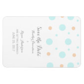 Coral Turquoise Confetti Save the Date Magnet Magneet (Horizontaal)