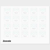 Coral Turquoise Confetti Wedding Stickers (Vel)
