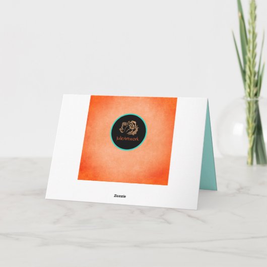  Coral Turquoise Moederdag Kaart (Achterkant)