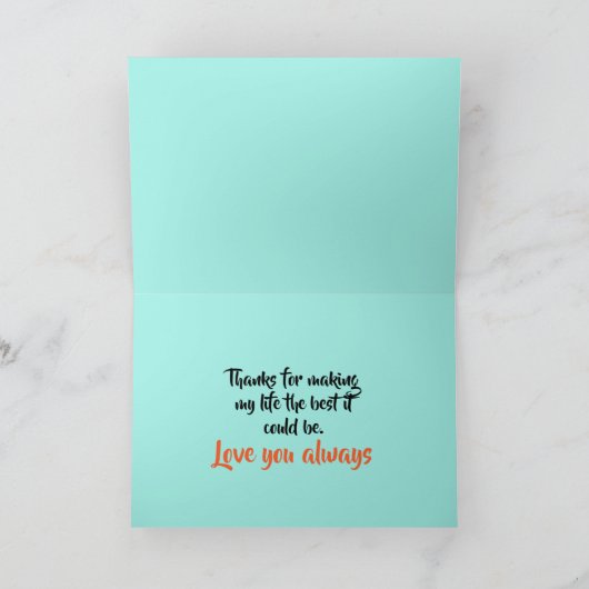 Coral Turquoise Moederdag Kaart (Binnen)