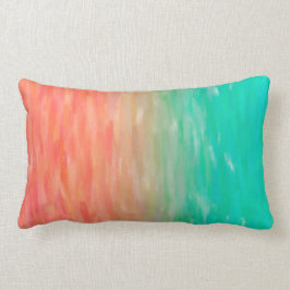 Coral & Turquoise Ombre Waterverf Blauwgroen Sinaa Kussen