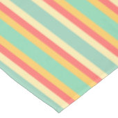 Coral Turquoise Yellow Stripes Tafelkleed (Gekanteld)