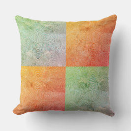 Coral Twirl Grunge Patina Kussen