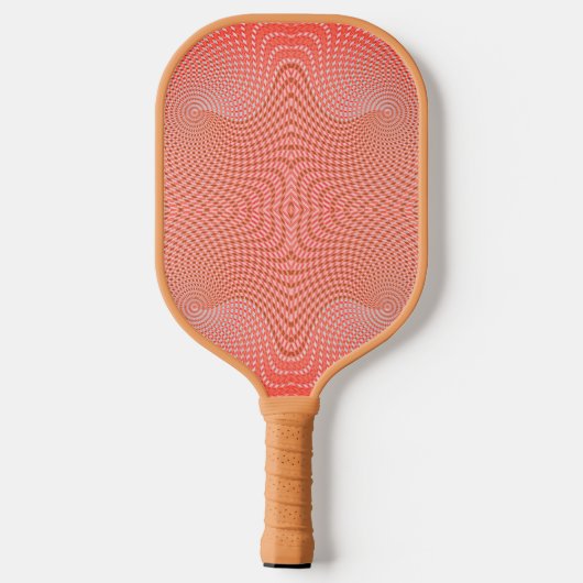 Coral Twirl Pattern in Orange & Green Pickleball Paddle (Achterkant)