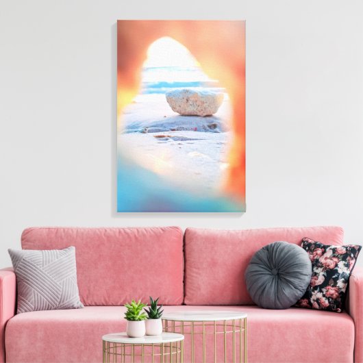Coral Uitzicht Beach Canvas Afdrukken (Insitu (Woonkamer))