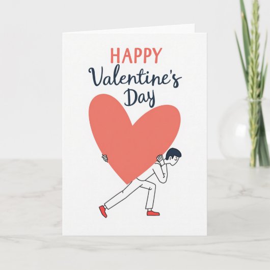 Coral Valentijnsdagkaart Kaart (Voorkant)