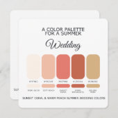 Coral Warm Peach Summer Wedding Palette 2026 Card Kaart (Voorkant / Achterkant)