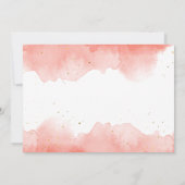 Coral Watercolor Monogram Foto Collage Save The Date (Achterkant)