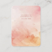 Coral Waterverf Custom Jewelry Display Kaart Visitekaartje (Achterkant)
