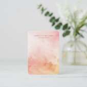 Coral Waterverf Custom Jewelry Display Kaart Visitekaartje (Staand voorkant)