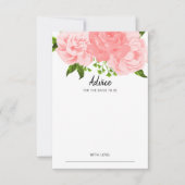 Coral Waterverf Floral Vrijgezellenfeest Advice Ca Kaart (Voorkant)