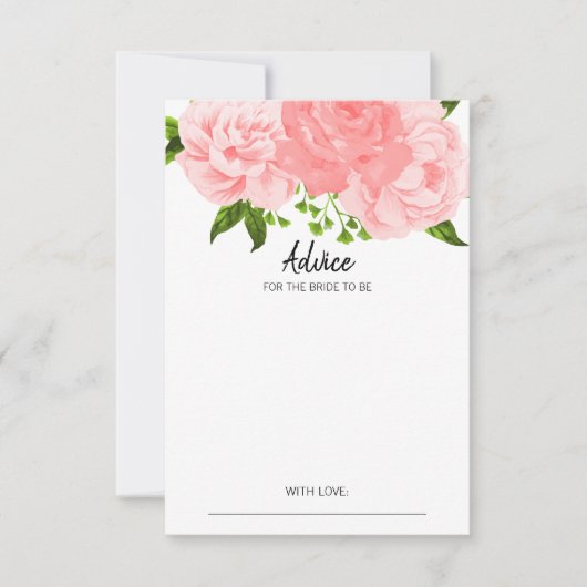 Coral Waterverf Floral Vrijgezellenfeest Advice Ca Kaart (Voorkant)