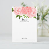 Coral Waterverf Floral Vrijgezellenfeest Advice Ca Kaart (Staand voorkant)