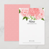 Coral Waterverf Floral Vrijgezellenfeest Advice Ca Kaart (Voorkant / Achterkant)