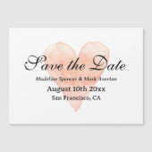 Coral waterverf hart magnetisch sparen datumkaart (Voorkant)