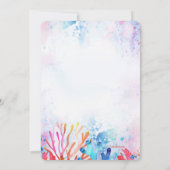 Coral Waterverf Prom-uitnodiging Kaart (Achterkant)